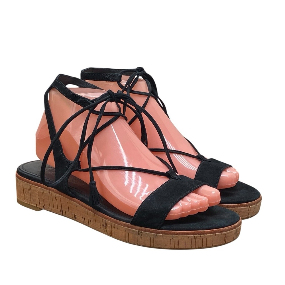 Frye Miranda Gladiator Platform Sandals Women's Size 8.5M Black Suede
